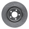 R1 2001-2011 Ford Explorer Sport Front Left Drilled & Slotted Silver Brake Rotor