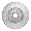 R1 1974-1980 Ford Granada Front Right Drilled & Slotted Silver Brake Rotor
