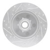 R1 1988-1994 Chevrolet C1500 Front Right Drilled & Slotted Silver Brake Rotor