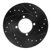 R1 74-79 Lotus Elite Front Right Drilled & Slotted Black Brake Rotor