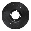 R1 67-74 Opel Manta Front Right Drilled & Slotted Black Brake Rotor