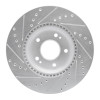 R1 2020-2025 Hyundai Elantra Front Right Drilled & Slotted Silver Brake Rotor