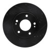 R1 17-22 Hyundai Ioniq Front Right Drilled & Slotted Black Brake Rotor