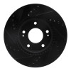 R1 17-22 Hyundai Ioniq Front Right Drilled & Slotted Black Brake Rotor