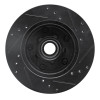 R1 1982-1995 Buick Regal Front Left Drilled & Slotted Black Brake Rotor