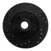 R1 1983-1997 Ford Ranger (USA/Canada) Front Left Drilled & Slotted Black Brake Rotor