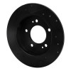 R1 11-25 Hyundai Elantra Coupe Rear Right Drilled & Slotted Black Brake Rotor