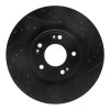R1 09-11 Hyundai Genesis Sedan Front Right Drilled & Slotted Black Brake Rotor