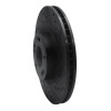 R1 09-11 Hyundai Genesis Sedan Front Right Drilled & Slotted Black Brake Rotor