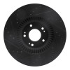 R1 09-14 Hyundai Genesis Sedan Front Right Drilled & Slotted Black Brake Rotor
