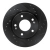 R1 07-10 Hyundai Elantra Front Right Drilled & Slotted Black Brake Rotor