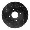 R1 01-03 Hyundai Sonata Front Right Drilled & Slotted Black Brake Rotor