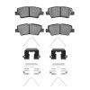 R1 11-25 Dodge Attitude (Mexico) Rear Ceramic Brake Pads & Hardware Kit