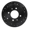 R1 99-06 Hyundai Sonata Rear Right Drilled & Slotted Black Brake Rotor
