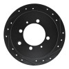 R1 91-93 Hyundai Sonata Rear Right Drilled & Slotted Black Brake Rotor