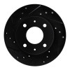R1 89-98 Hyundai Sonata Front Left Drilled & Slotted Black Brake Rotor
