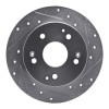R1 1997-2006 Acura RSX Rear Right Drilled & Slotted Silver Brake Rotor