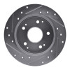 R1 1997-2006 Acura RSX Rear Right Drilled & Slotted Silver Brake Rotor