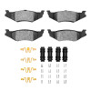 R1 89-10 Chrysler Daytona Rear Semi Met Pads & Hardware Kit