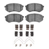 R1 89-04 Mitsubishi FUSO FE Front Semi Met Pads & Hardware Kit
