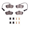 R1 83-91 Audi 5000CS Turbo Quattro Front Semi Met Pads & Hardware Kit