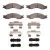 R1 03-10 Chevrolet C4500 Kodiak Front/Rear Ceramic Pads & Hardware Kit