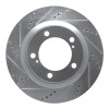 R1 2007-2022 Lexus LX570 Front Left Drilled & Slotted Silver Brake Rotor