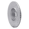 R1 2008-2025 Infiniti G37 Rear Right Drilled & Slotted Silver Brake Rotor