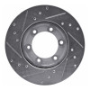 R1 1986-1993 Mazda B2200 Front Right Drilled & Slotted Silver Brake Rotor