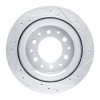 R1 2022-2025 Lexus LX600 Rear Left Drilled & Slotted Silver Brake Rotor