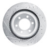 R1 2022-2025 Lexus LX600 Front Right Drilled & Slotted Silver Brake Rotor