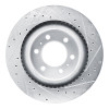R1 2022-2025 Lexus GX550 Front Left Drilled & Slotted Silver Brake Rotor