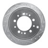 R1 2007-2022 Lexus LX570 Rear Right Drilled & Slotted Silver Brake Rotor