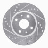R1 1972-1982 Toyota Cressida Front Left Drilled & Slotted Silver Brake Rotor