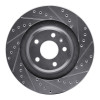 R1 2008-2025 Audi A6 Quattro Rear Right Drilled & Slotted Silver Brake Rotor