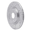 R1 2008-2025 Audi A7 Quattro Rear Left Drilled & Slotted Silver Brake Rotor