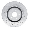 R1 2022-2025 Infiniti QX60 Front Right Drilled & Slotted Silver Brake Rotor
