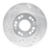 R1 1991-2004 Dodge STEALTH Front Left Drilled & Slotted Silver Brake Rotor