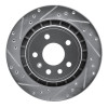 R1 2002-2010 Saab 9-5 Rear Left Drilled & Slotted Silver Brake Rotor