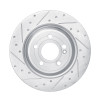 R1 2020-2025 Mercedes-Benz EQB 300 Rear Left Drilled & Slotted Silver Brake Rotor