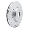 R1 2020-2023 Mercedes-Benz GLE350 Front Right Drilled & Slotted Silver Brake Rotor