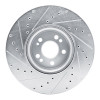 R1 2020-2023 Mercedes-Benz GLE350 Front Right Drilled & Slotted Silver Brake Rotor