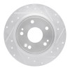 R1 2016-2025 Honda HR-V Rear Right Drilled & Slotted Silver Brake Rotor