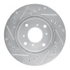 R1 1998-2002 Acura CL Front Right Drilled & Slotted Silver Brake Rotor