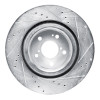 R1 2022-2026 Acura MDX Front Left Drilled & Slotted Silver Brake Rotor