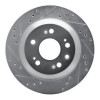R1 2005-2012 Acura RL Rear Left Drilled & Slotted Silver Brake Rotor