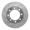 R1 2012-2025 Ford F-350 Super Duty 4WD Front Left Drilled & Slotted Silver Brake Rotor