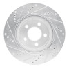 R1 2001-2011 Ford Explorer Sport Front Right Drilled & Slotted Silver Brake Rotor