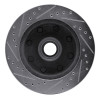 R1 1986-1994 Ford E-250 Econoline Club Wagon Front Right Drilled & Slotted Silver Brake Rotor