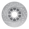 R1 1983-1992 Ford Explorer Front Right Drilled & Slotted Silver Brake Rotor